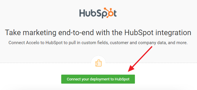 Connect Your Deployment To Hubspot