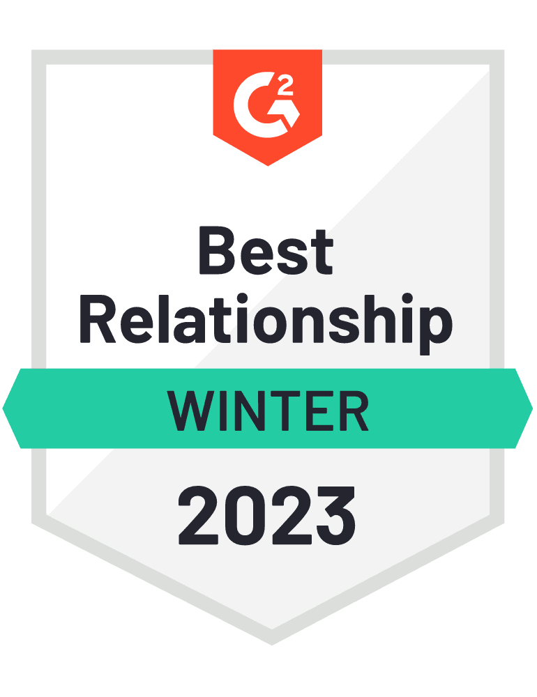G2 Best Relationship Winter 2023