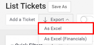 Export Tickets as Excel